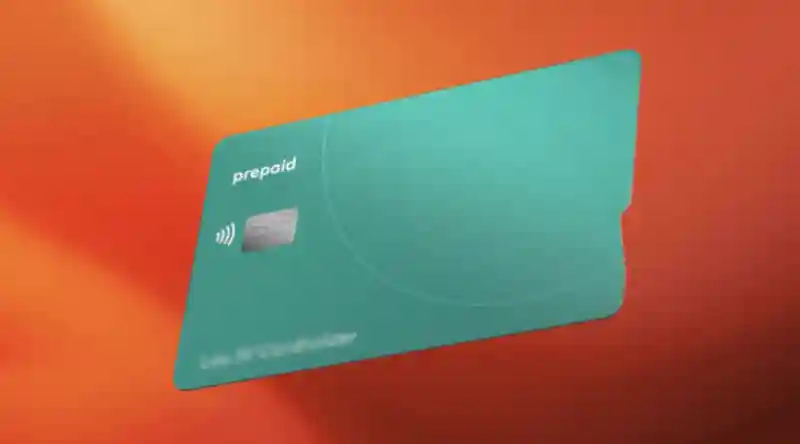 Teal prepaid contactless payment card mockup